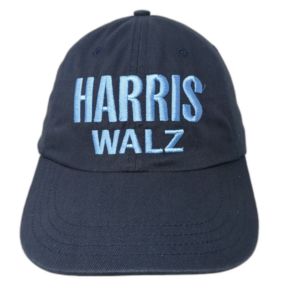Unionwear Baseball Cap Blue One Size Harris Walz Embroidered USA Union Made hat